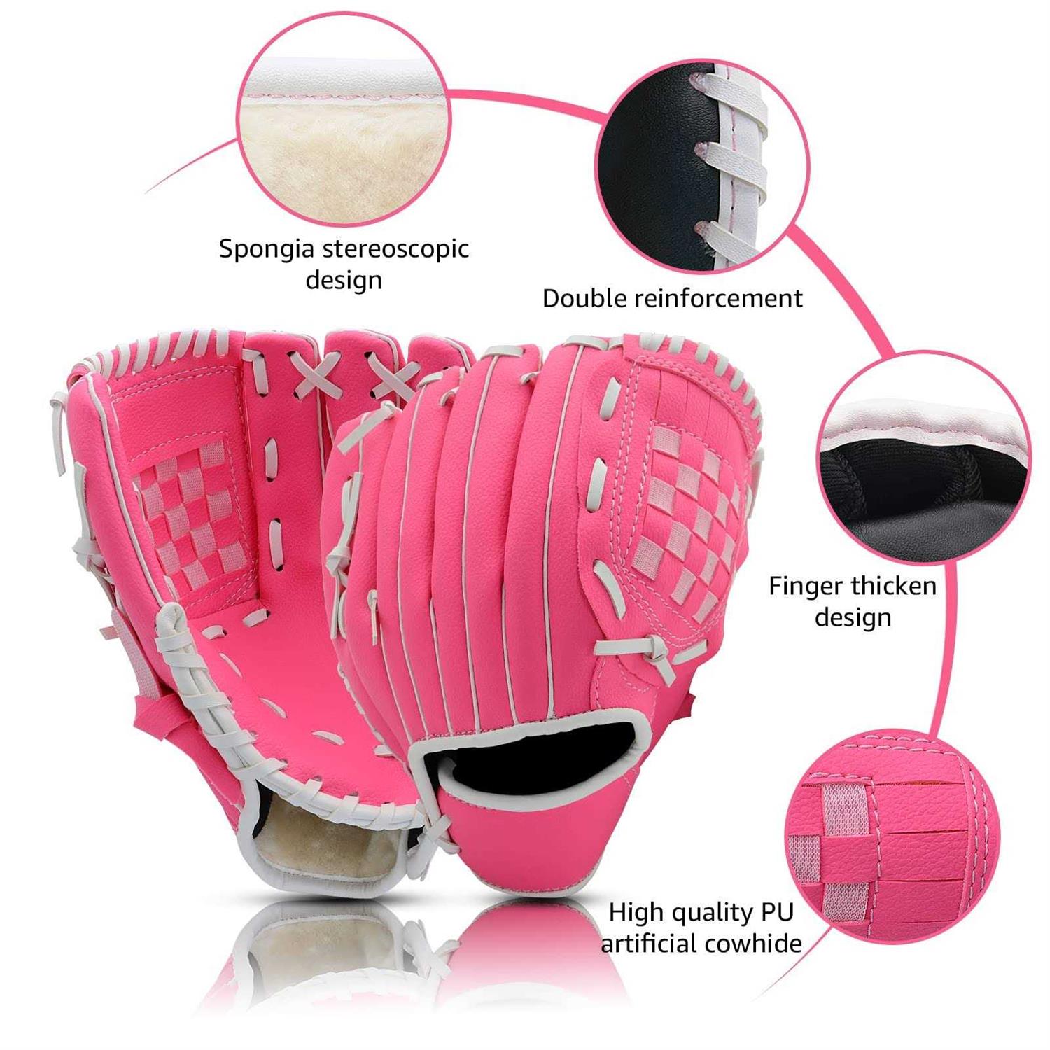 Kicbertin Baseball Glove Softball Glove Kids Youth Adult and Baseball Glove - Image 2