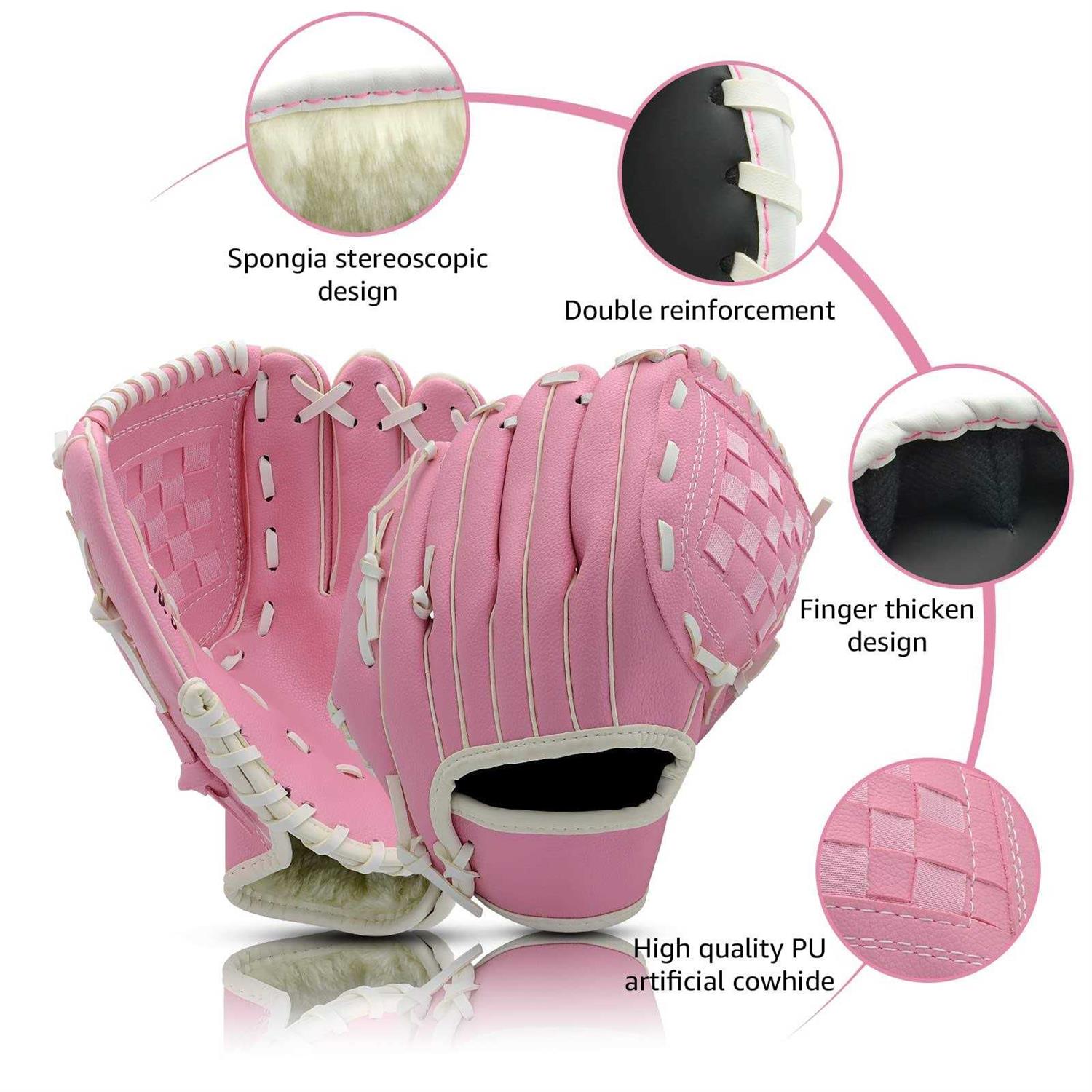 Kicbertin Baseball Glove Softball Glove Kids Youth Adult and Baseball Glove - Image 3