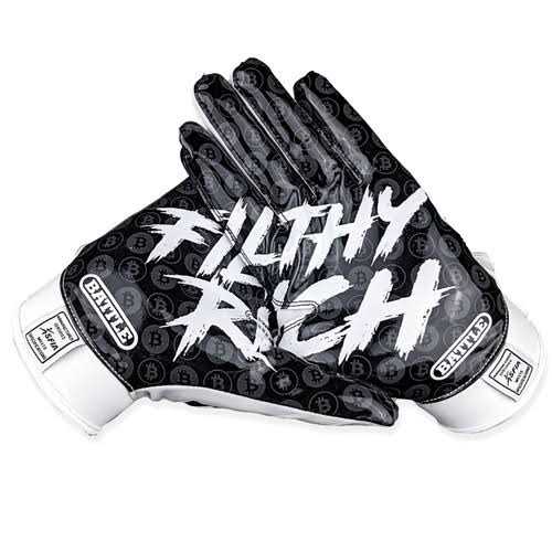 Battle Sports Adult Filthy Rich Football Receiver Gloves - Image 3