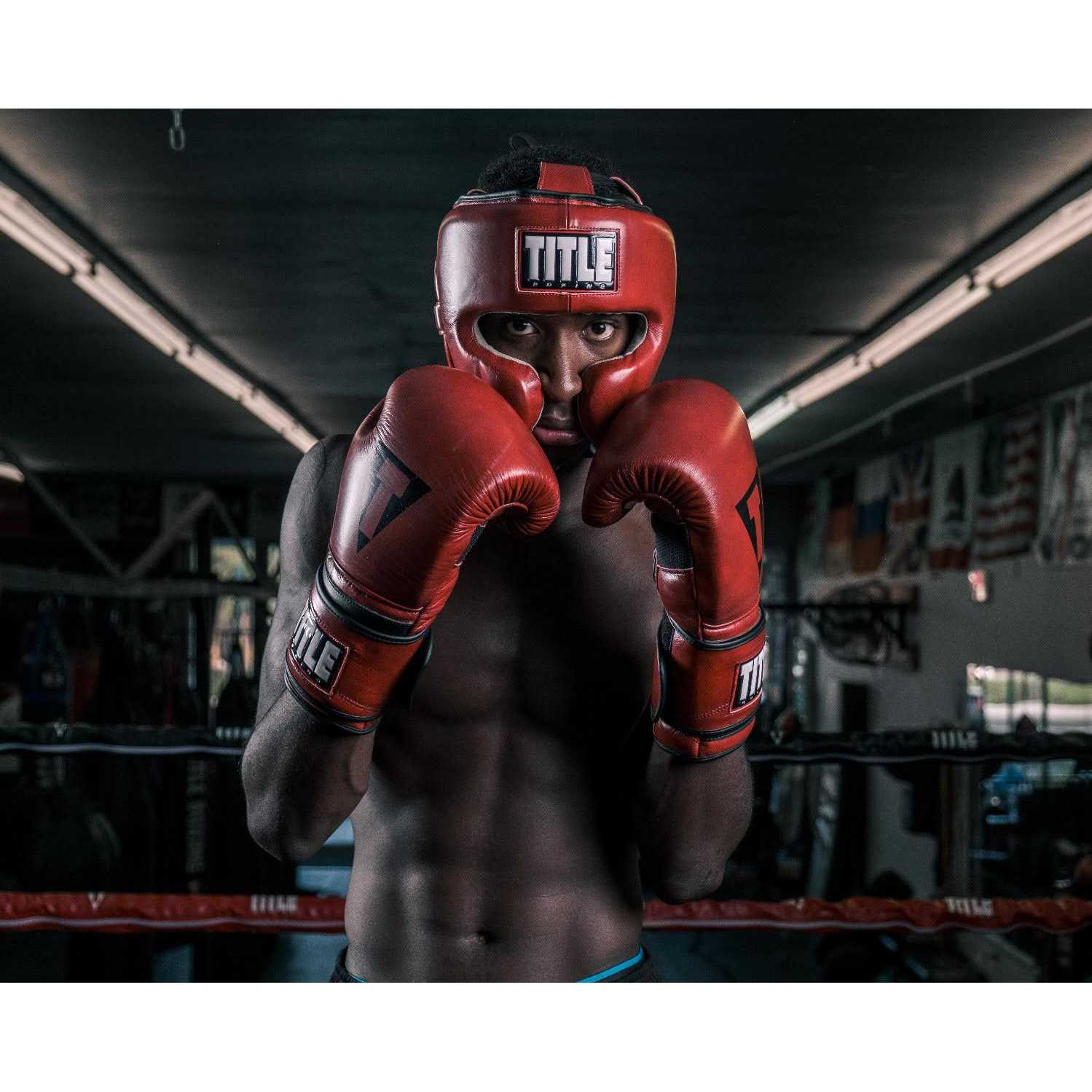 Title Boxing Leather Headgear - Image 4