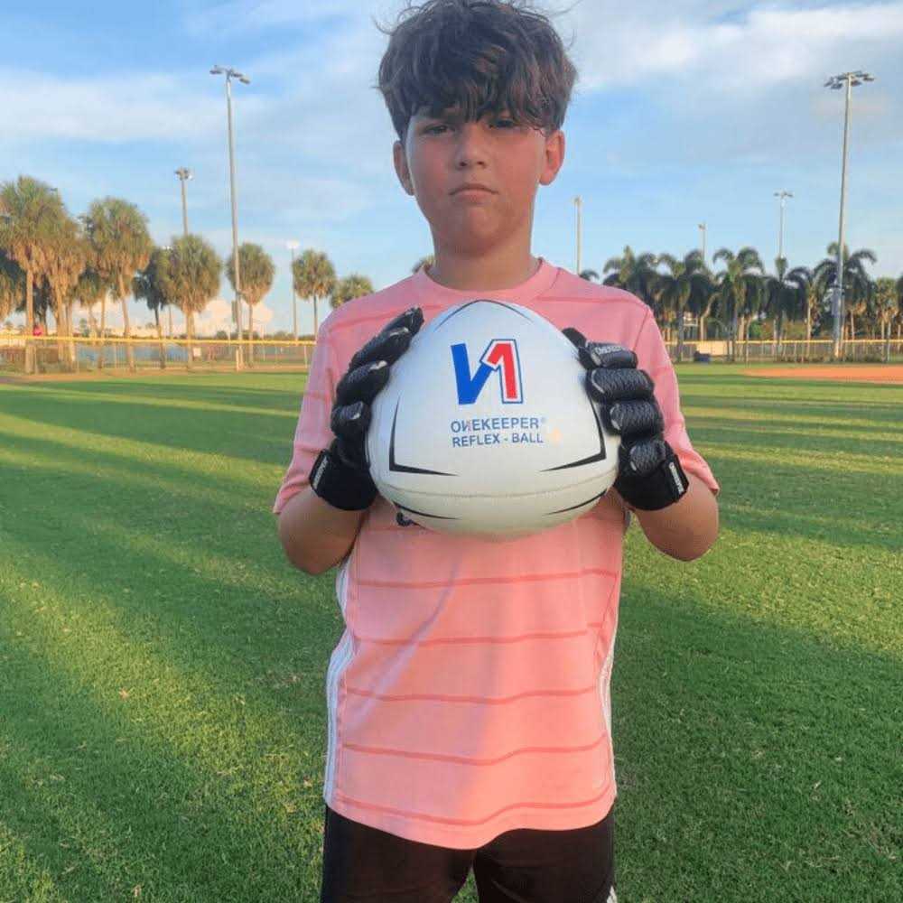 The Ultimate Onekeeper Soccer Reflex & Reaction Ball White for Kids & Junior - Image 4