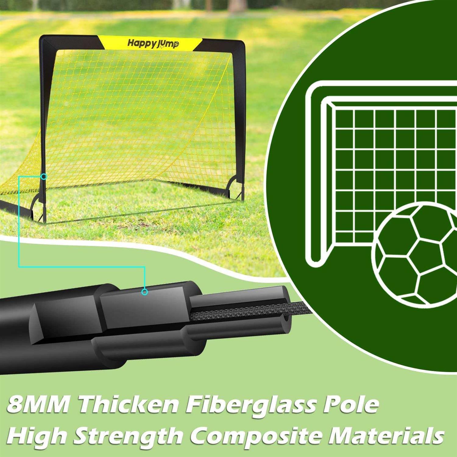 Happy Jump Soccer Goal Pop Up Foldable Soccer Net for Backyard - Image 4