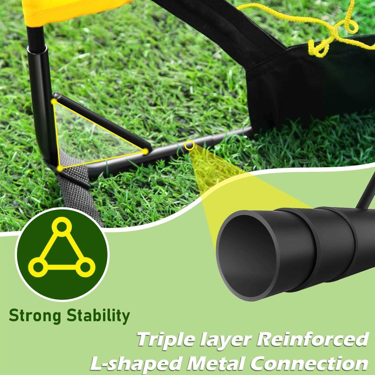 Happy Jump Soccer Goal Pop Up Foldable Soccer Net for Backyard - Image 5