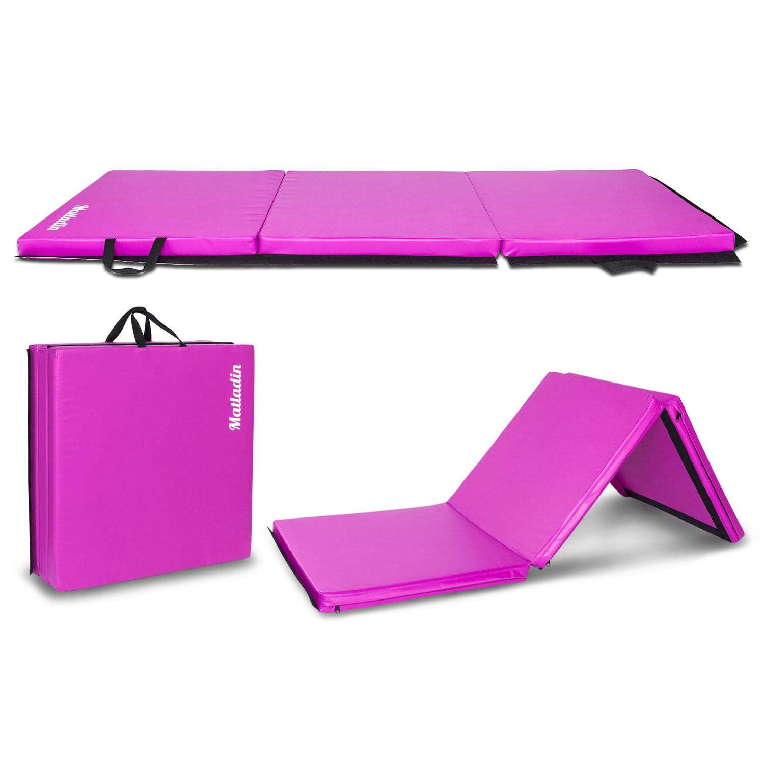 Alternative view of Matladin Folding Gymnastics Gym Exercise Aerobics Mat PU Leather Tumbling Mats for Stretching Yoga