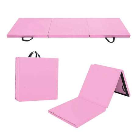 Matladin Folding Gymnastics Gym Exercise Aerobics Mat PU Leather Tumbling Mats for Stretching Yoga