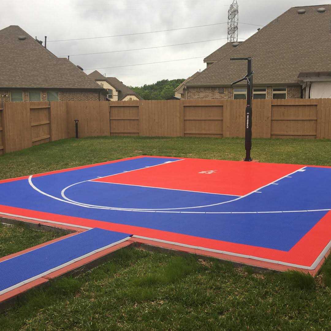 Outdoor Basketball Court 12 x 12 Plastic Interlocking Deck Tile FlooringInc