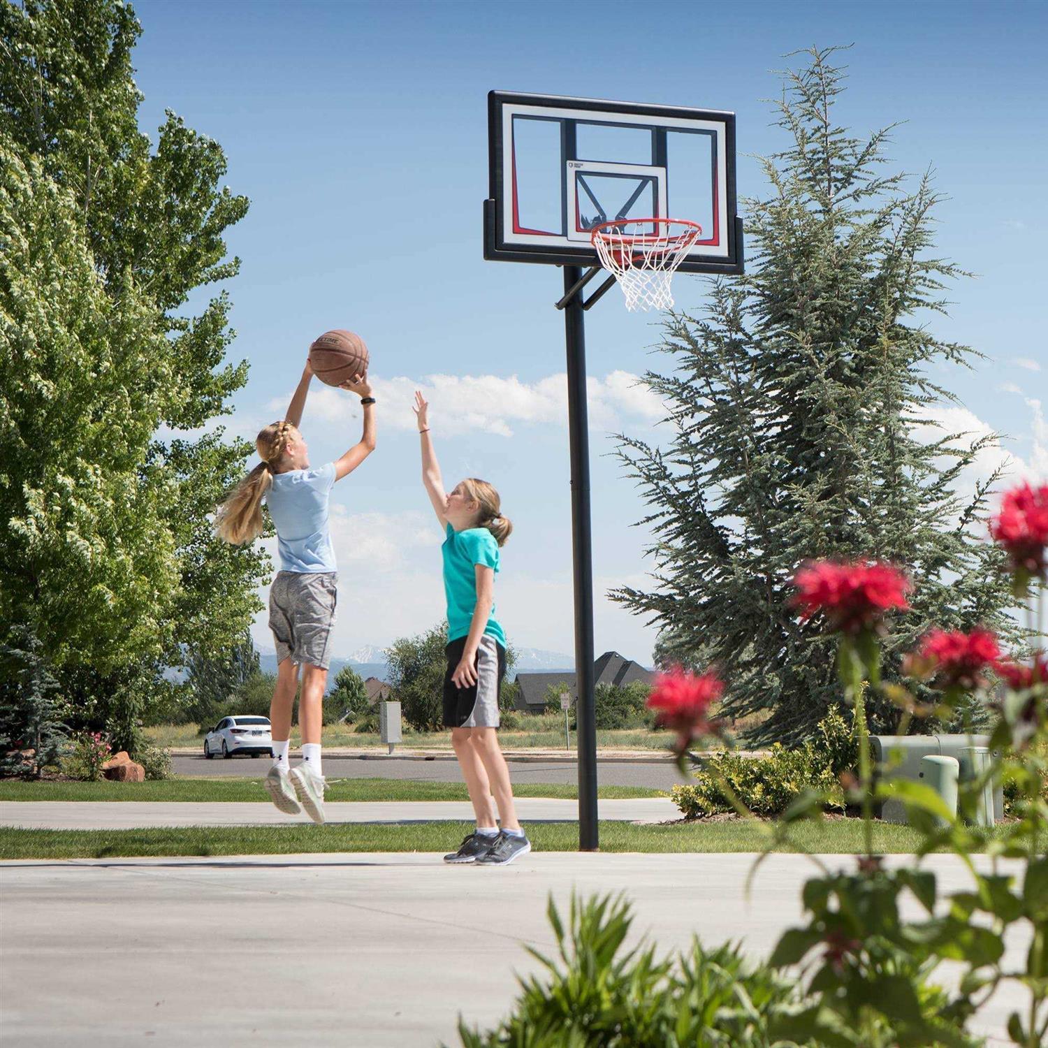 Alternative view of Lifetime 50 Adjustable In-Ground Basketball Hoop