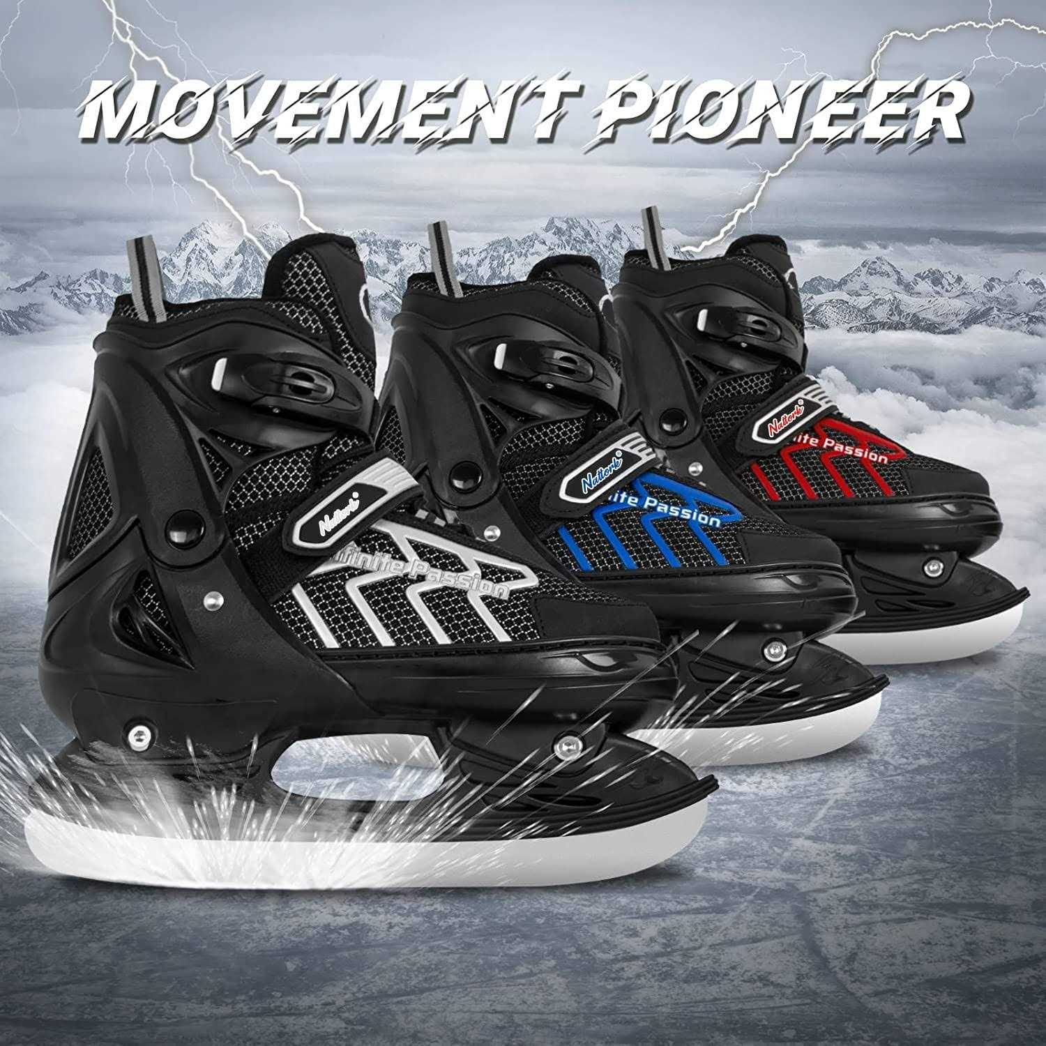 Alternative view of Nattork Kids Ice Skates,Ice Hockey Skates for Boys and Adjustable Reinforced Ankle Support Ice Skates Soft Padding