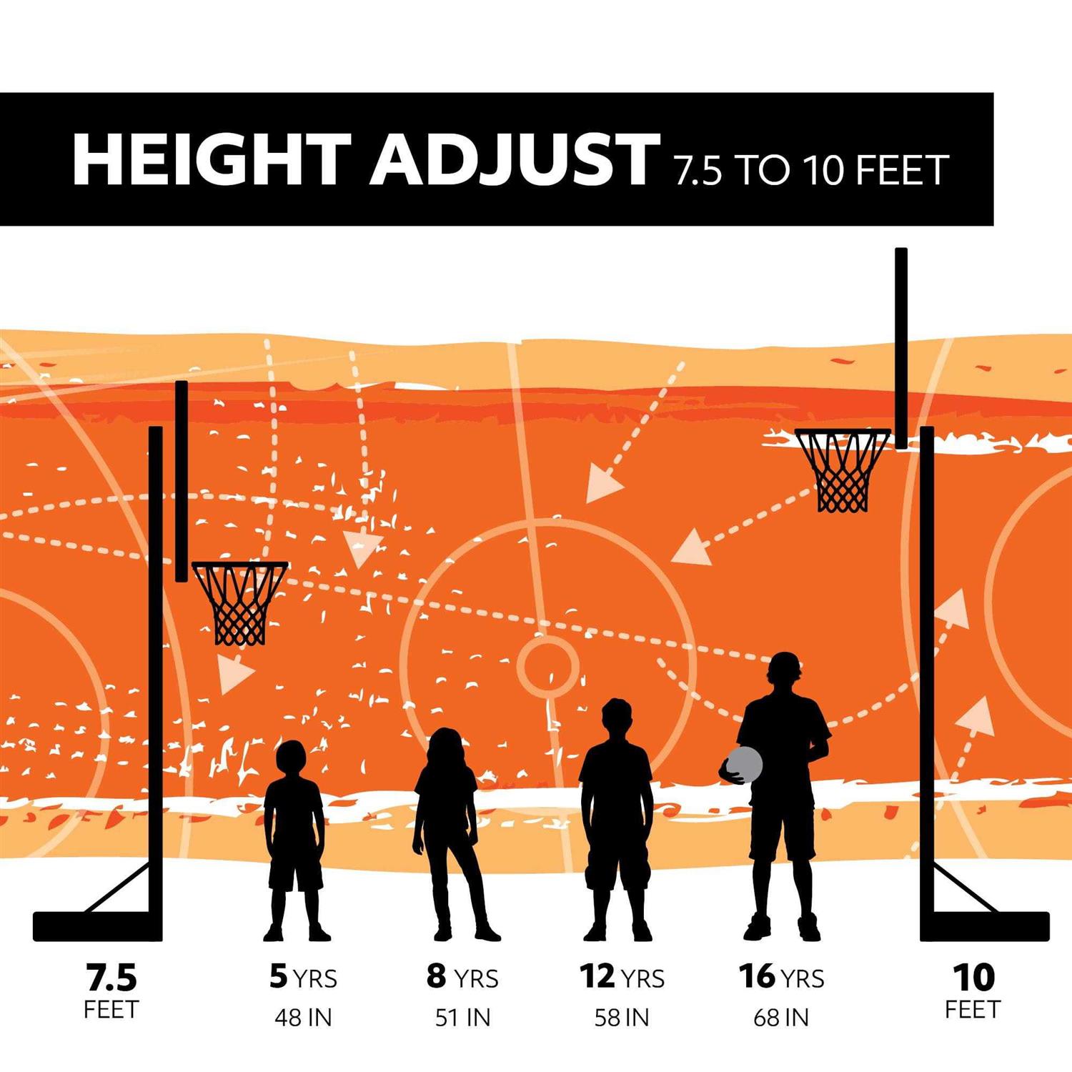 Alternative view of Lifetime Adjustable In-Ground Basketball Hoop