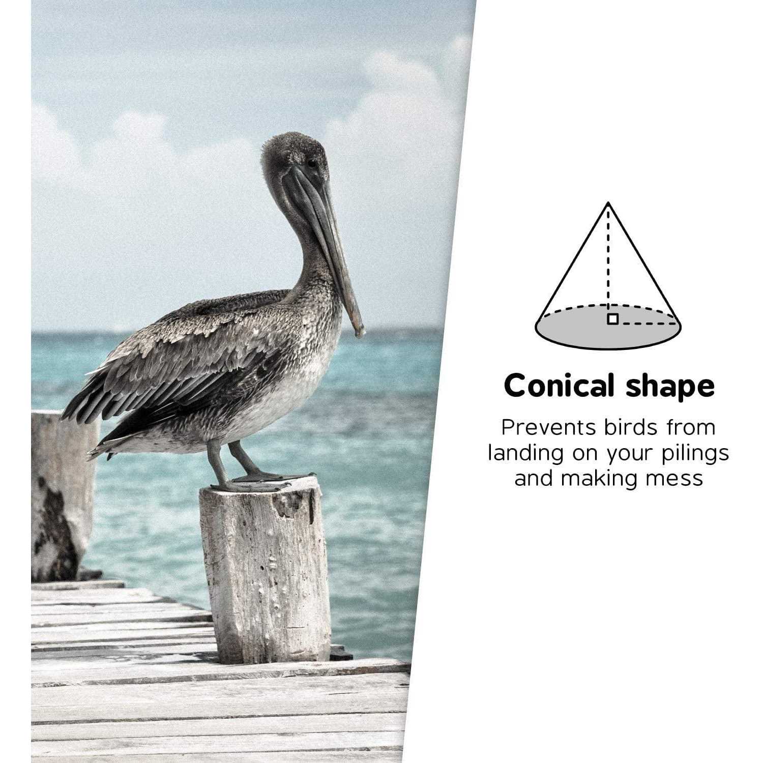 USAMade Marine Dock Piling Cone Piling Cap 100% Polyethylene Material - Image 5