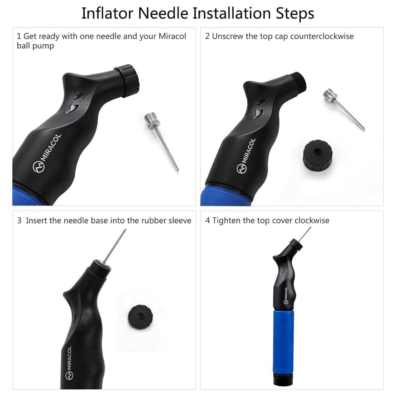 Ball Pump with 6 Needle Miracol Dual Action Air Pump for Basketball Soccer Football Sports Balls - Image 3