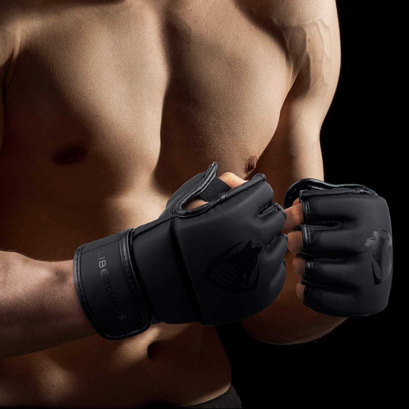 Liberlupus MMA Gloves for Men & Women Martial Arts Bag Gloves Kickboxing Gloves with Open Palms - Image 2