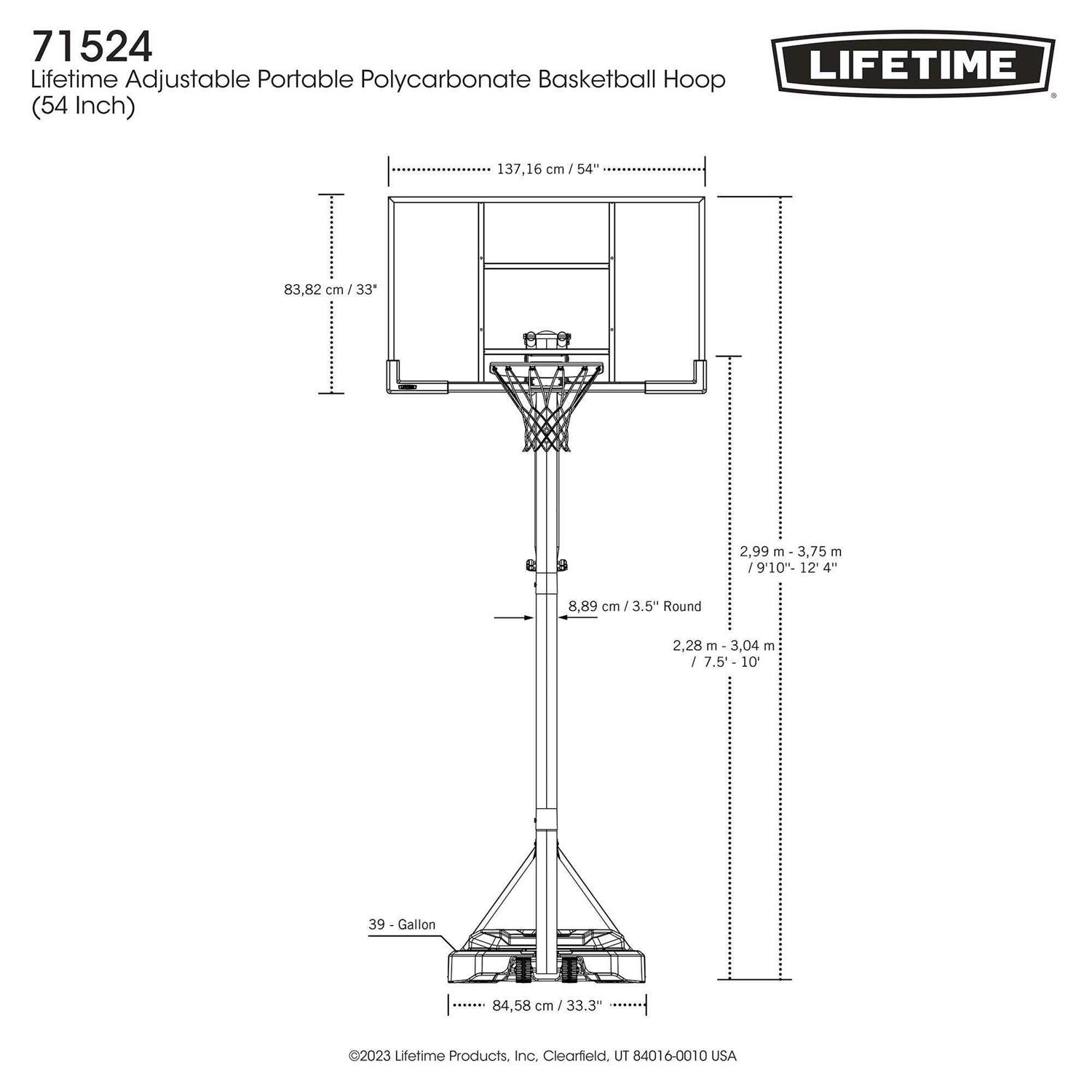 Lifetime Adjustable Portable Basketball Hoop - Image 2