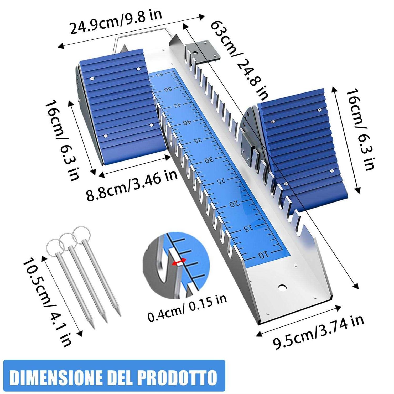 Supvision 25-30in Starting Block Track Field Multi-Function Track Starting Blocks for Sprinting 6 Angle Adjustable Pedals Aluminum Running Blocks - Image 5