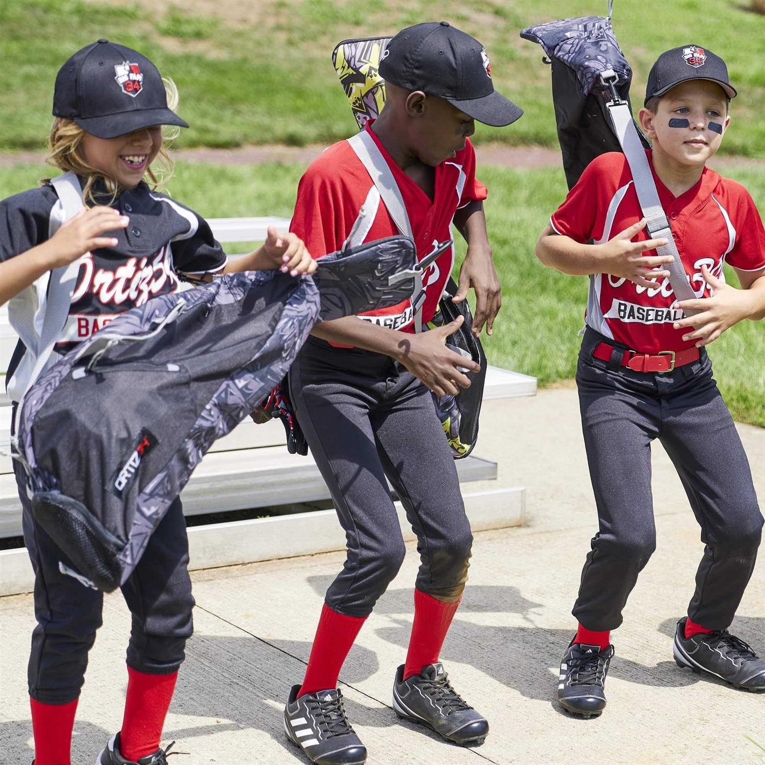 Ortiz34 Youth Bat Bag David Ortiz's Baseball T-Ball Softball Equipment Bag for Youth & Kids Includes Vented Compartment - Image 3