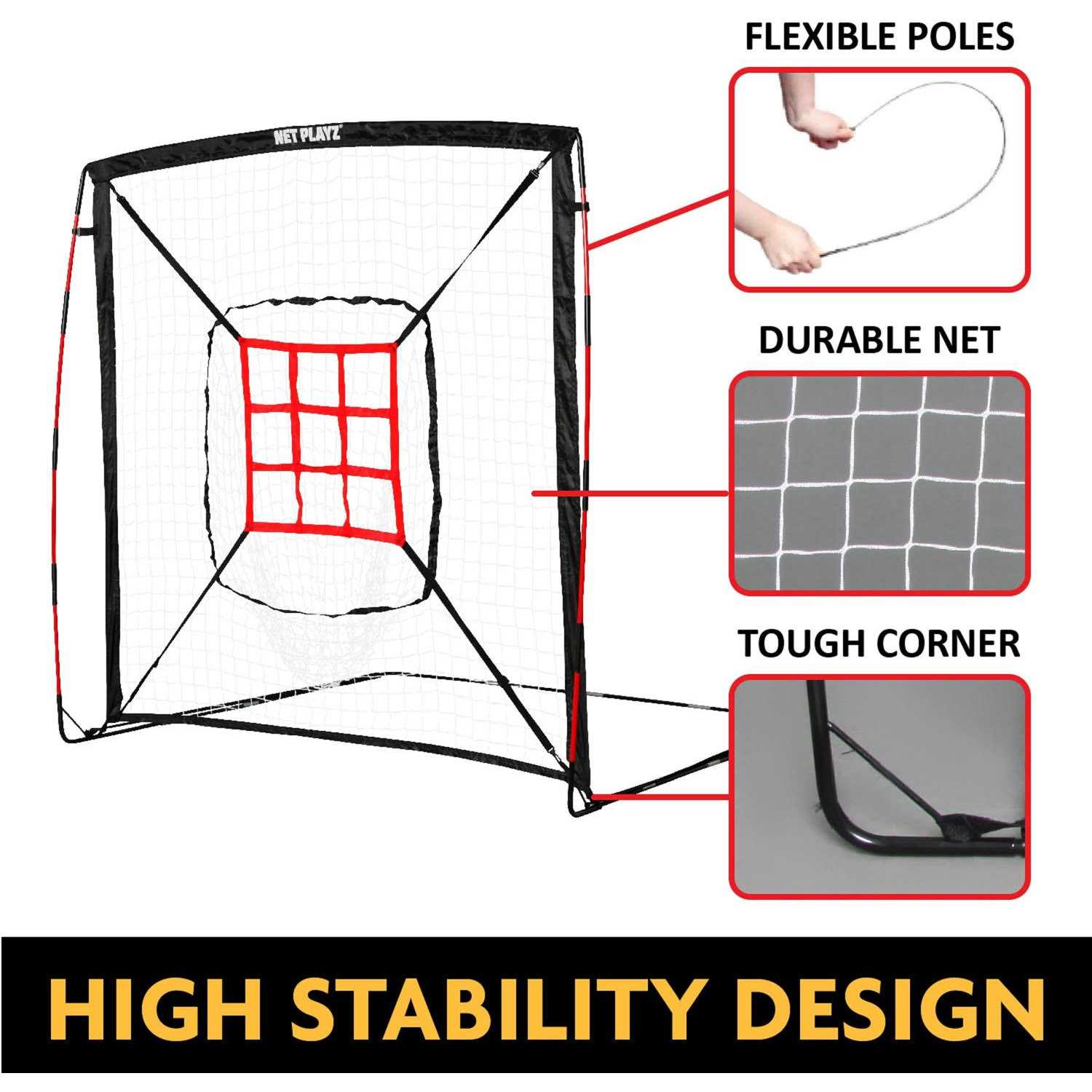 Net Playz Baseball and Softball Practice Pitching Net - Image 4