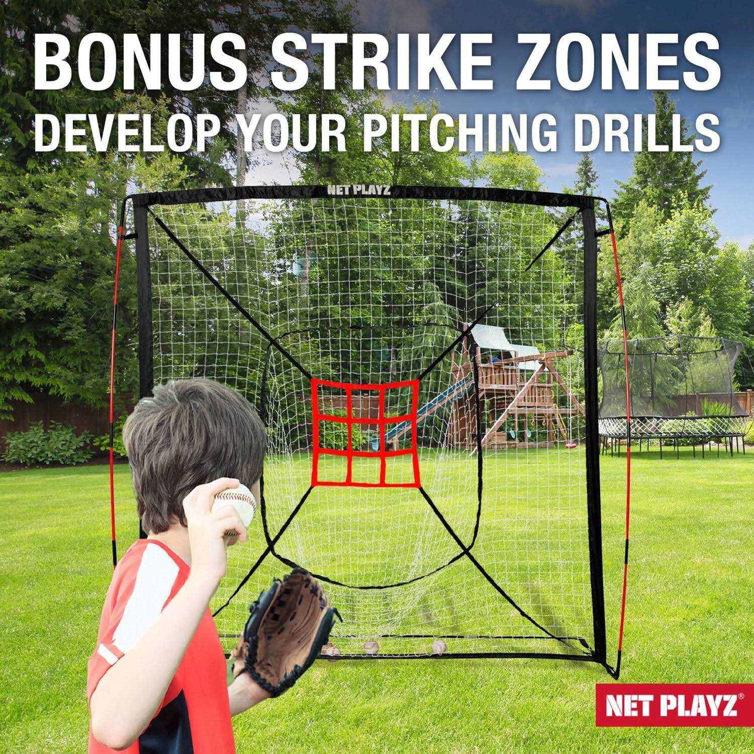 Net Playz Baseball and Softball Practice Pitching Net - Image 2