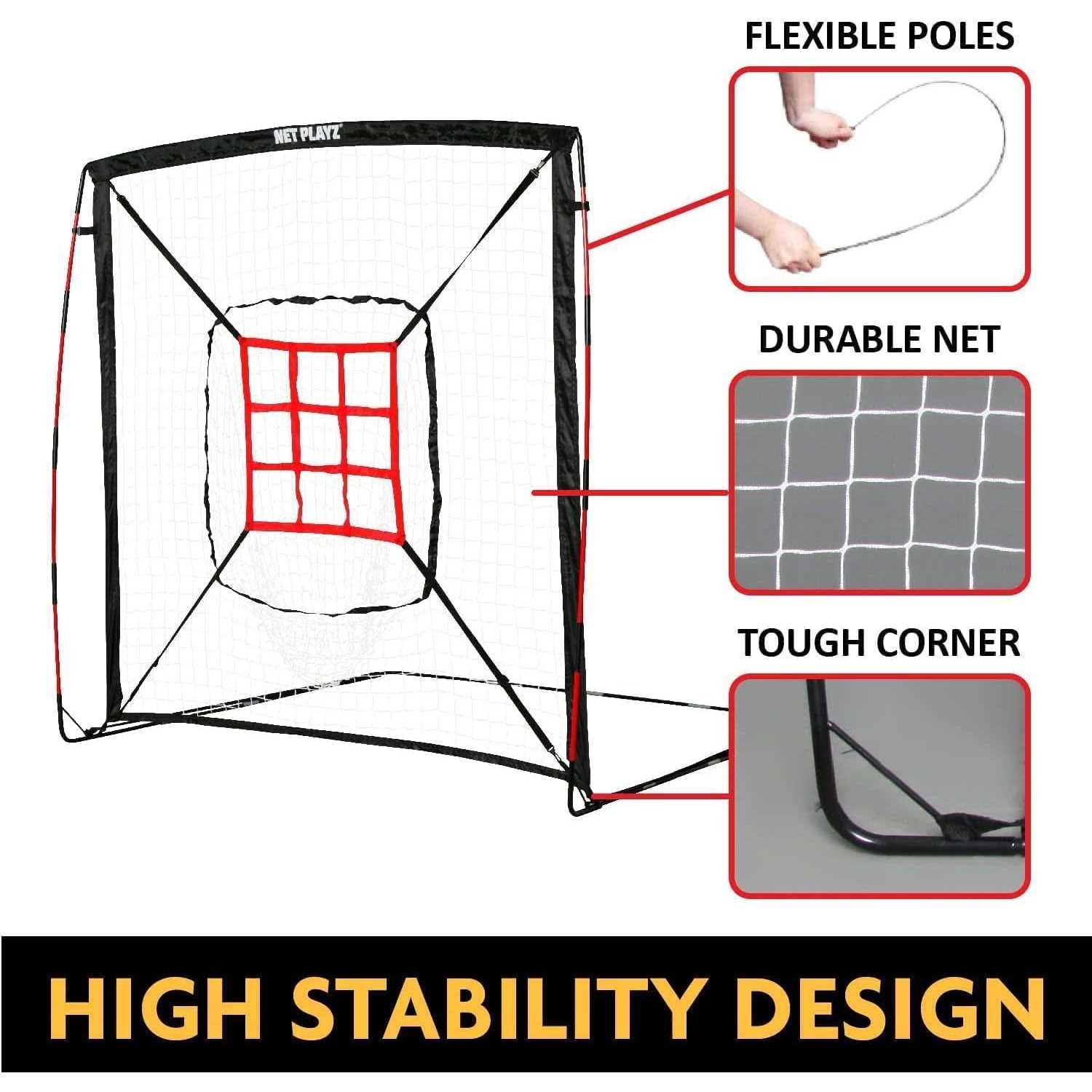 Net Playz Baseball and Softball Practice Pitching Net - Image 2