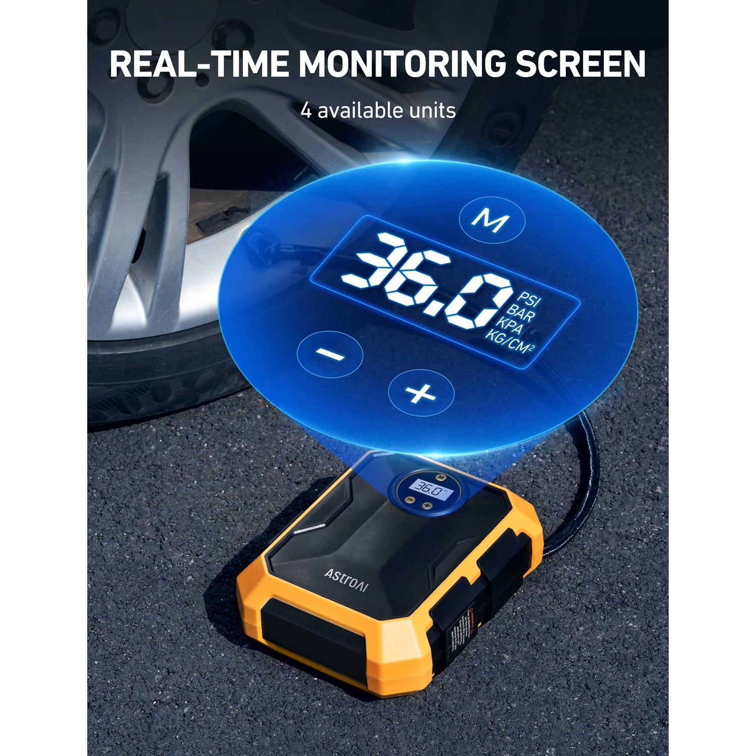 AstroAI Tire Inflator Portable Air Compressor 100PSI Air Pump for Car Tires - Image 4