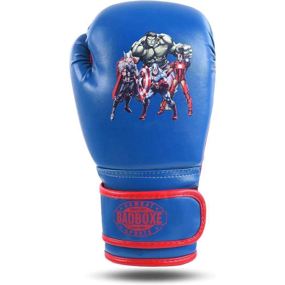 Kids Boxing Gloves 6oz WHITE/BLUE 6oz - Image 2