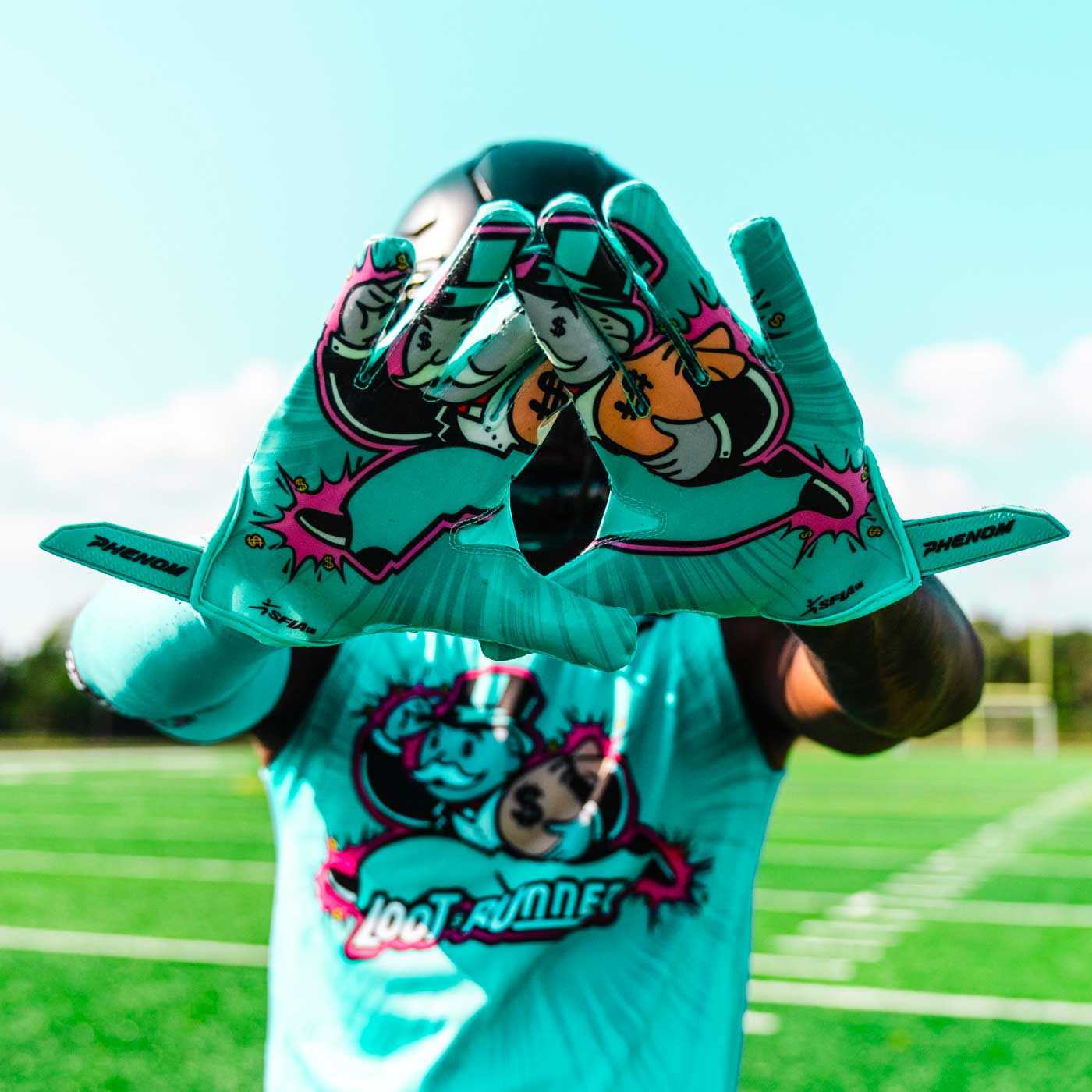 Phenom Elite Loot Runner Football Gloves - Image 3