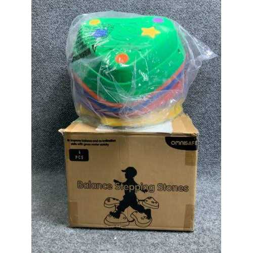 Alternative view of OMNISAFE Balance Stepping Stones for Kids, Non-Slip Textured Surface and Rubber Edges