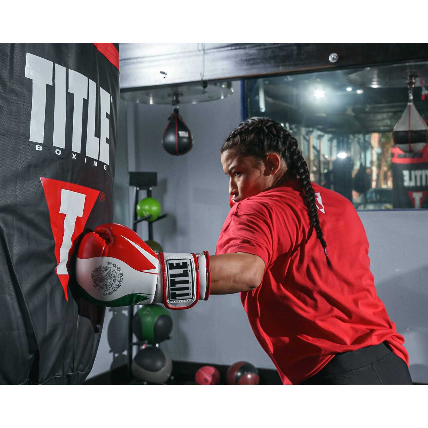 Title Boxing Infused Foam El Combate Mexico Hook & Loop Training Gloves - Image 3