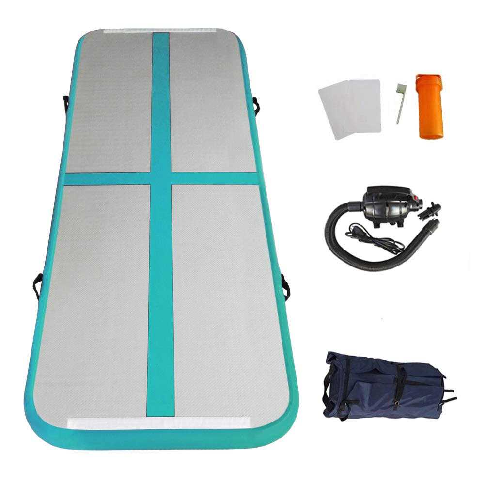 Ez Glam 10ft/13ft/16ft/20ft Air Mat Tumble Track Inflatable Gymnastics Tumbling Track Mat with Electric Air Pump for Cheerleading/Practice/Beach/Park