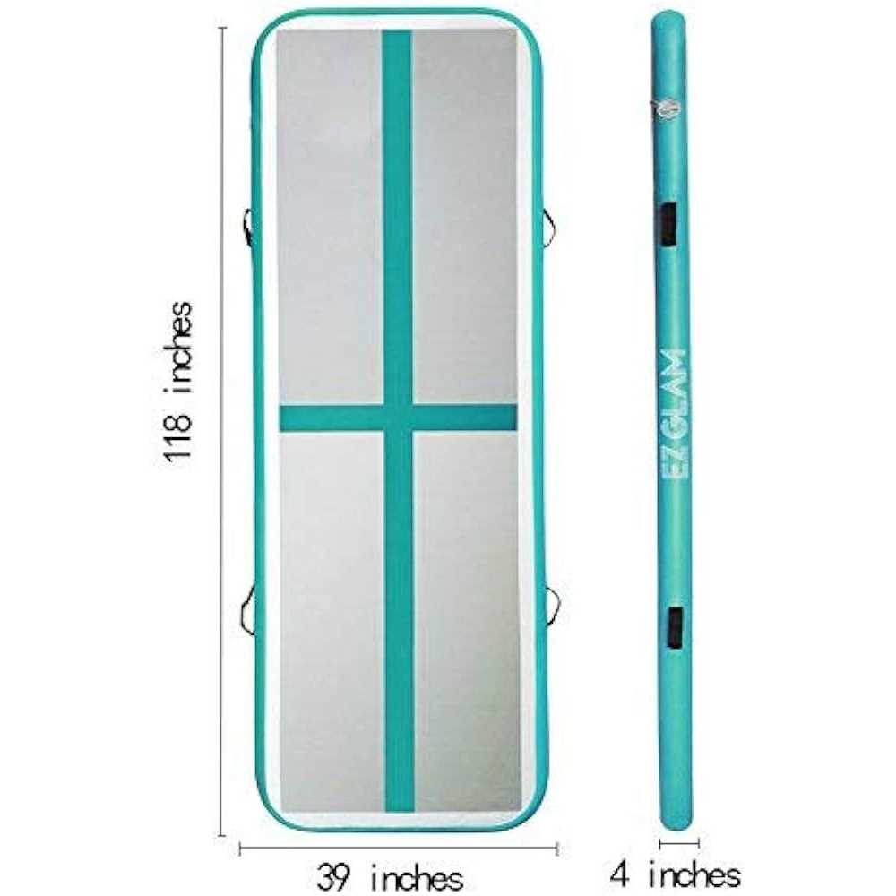 Ez Glam 10ft/13ft/16ft/20ft Air Mat Tumble Track Inflatable Gymnastics Tumbling Track Mat with Electric Air Pump for Cheerleading/Practice/Beach/Park - Image 4