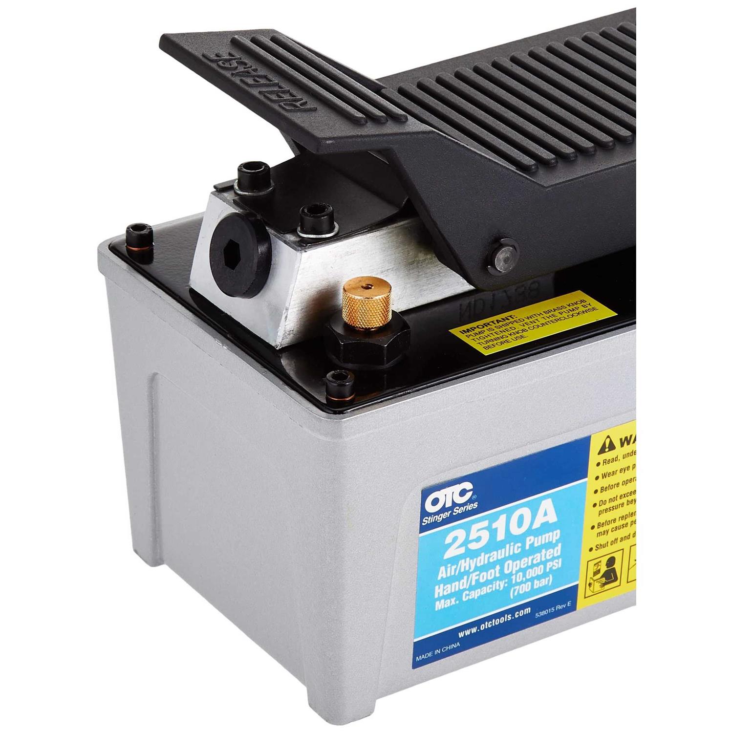 Alternative view of OTC 2510A Stinger Air/Hydraulic Pump