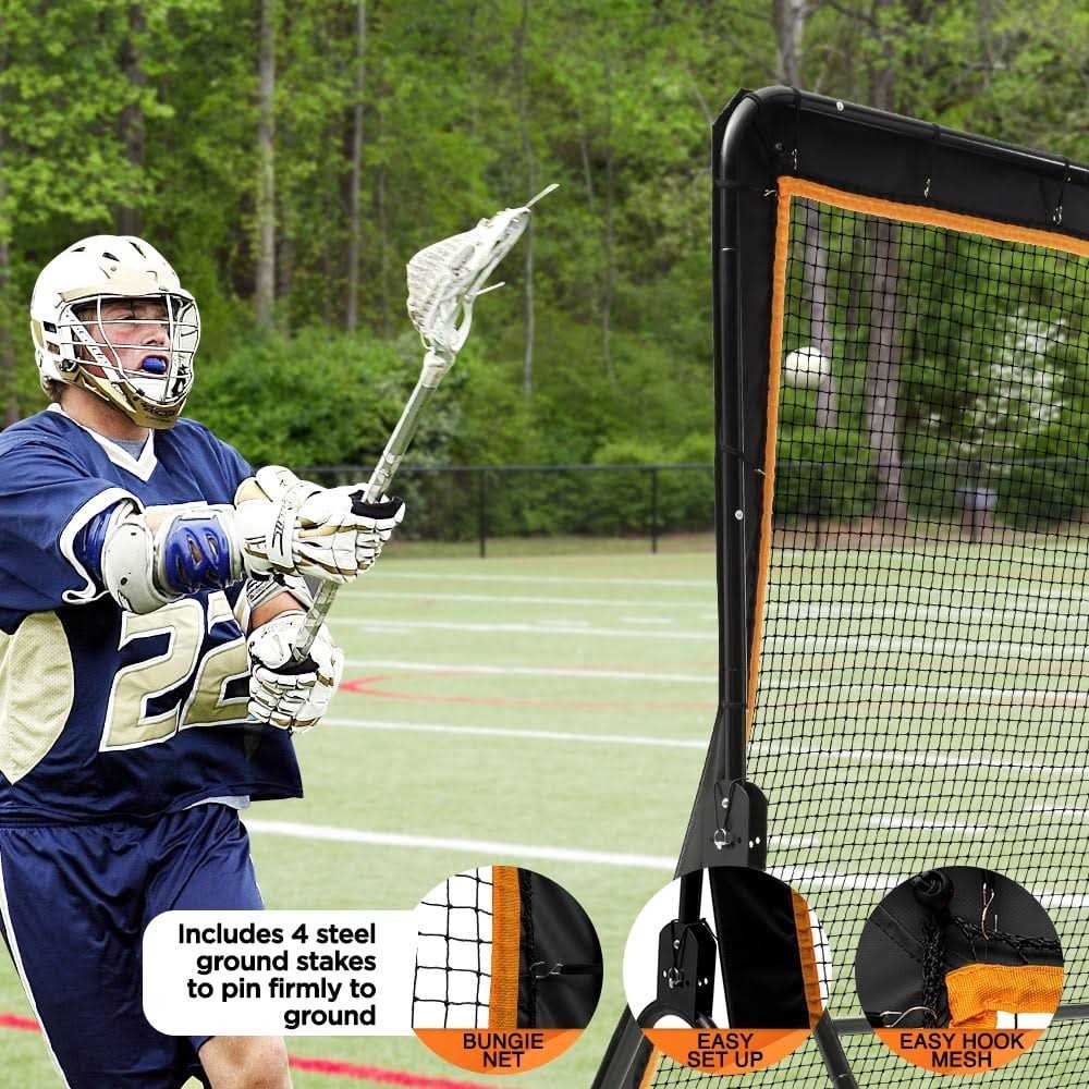 Aceletiqs Lacrosse Rebounder 5x7 Feet Practice Net Screen Pitchback - Image 3
