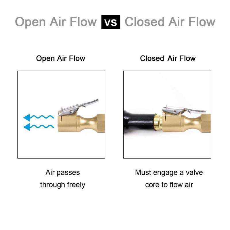Astroai Air Chuck Heavy Duty Closed Flow Lock On Tire Chuck with Clip for Inflator Gauge Compressor Accessories - Image 5