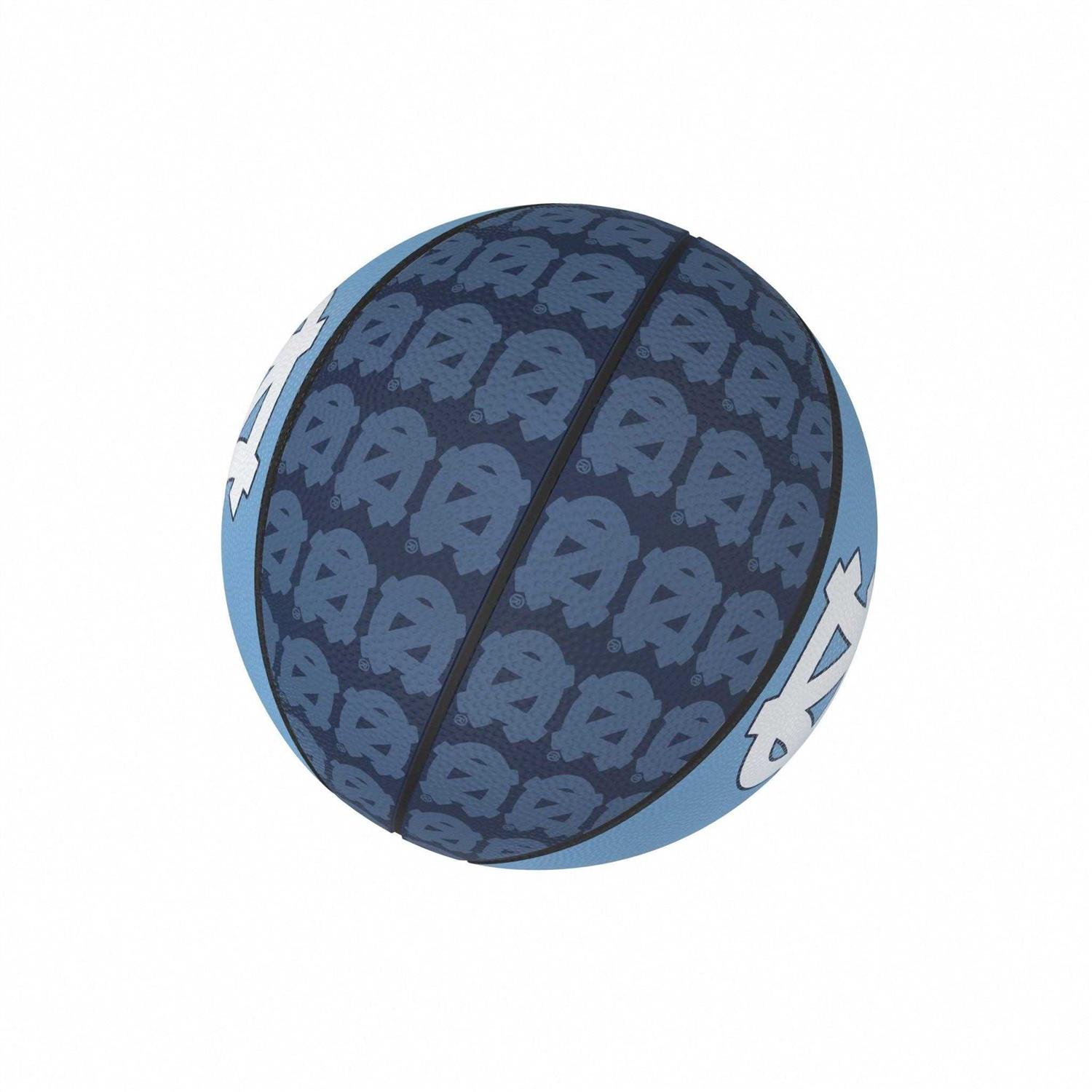 NCAA North Carolina Tar Heels Repeating Logo Mini-Size Rubber Basketball - Image 2