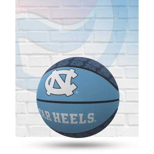 NCAA North Carolina Tar Heels Repeating Logo Mini-Size Rubber Basketball - Image 5