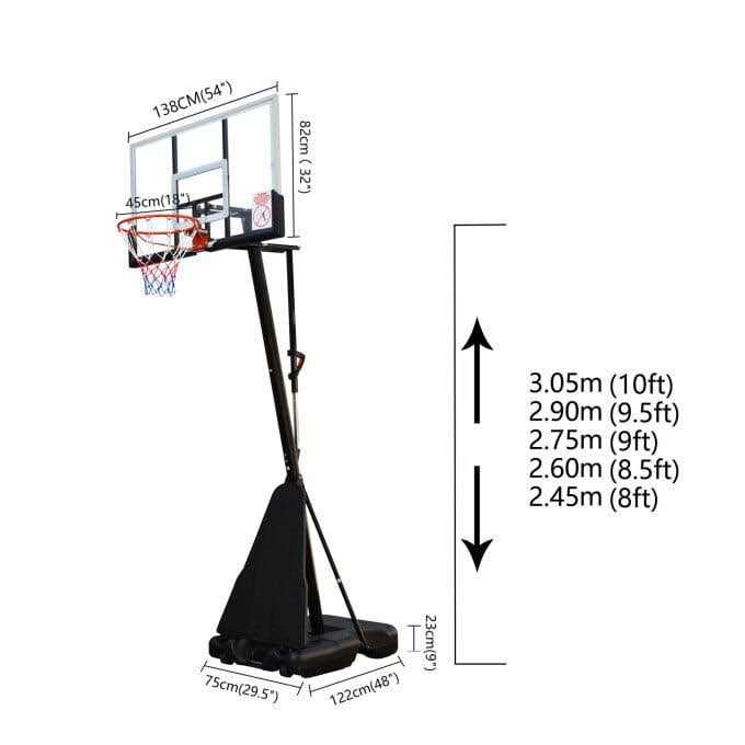 Vebreda 54 in. Portable Basketball Hoop System - Image 4