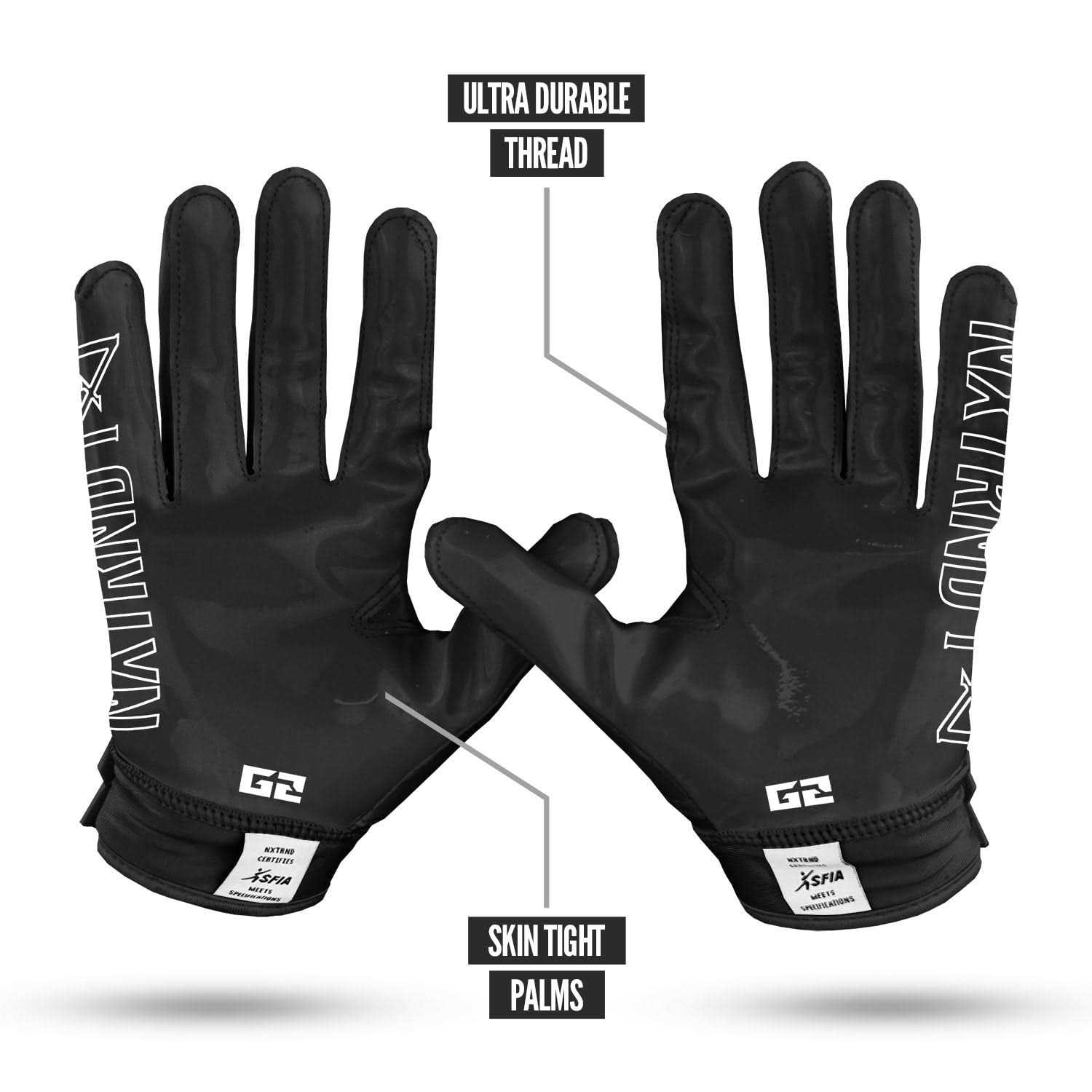 Alternative view of NXT NXTRND Nxtrnd G2 Pro Football Gloves Men's Ultra Sticky Elite Receiver Gloves
