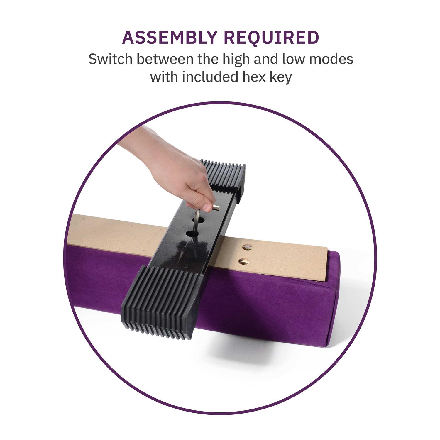 Milliard Patented Adjustable Balance Beam, High and Low Floor Beam Suede Gymnastics Competition Style Training with Legs - Image 2