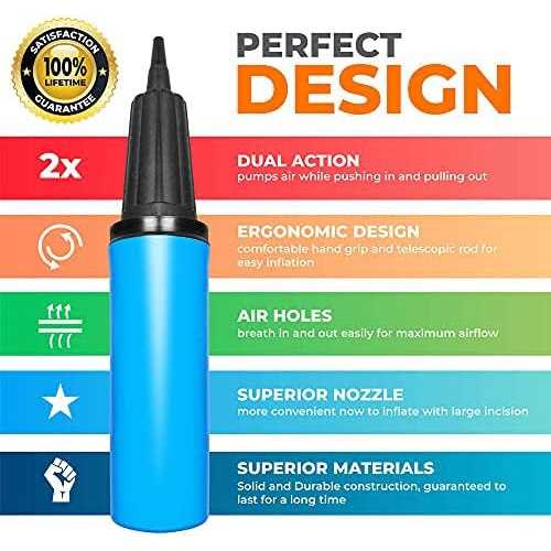Hand Air Pump for Balloons 9 Portable Manual Balloon Pump, Mini Hand Pump for Inflatables, Pool Floats, Party Garlands, Exercise and Yoga Balls - Image 5