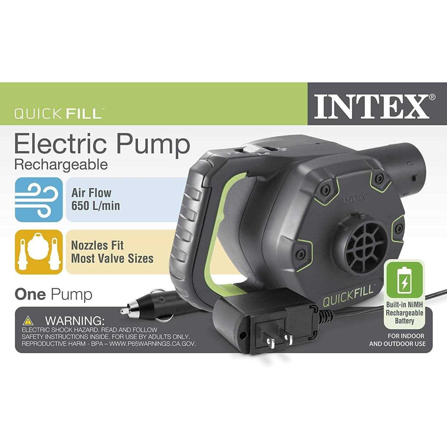 Intex Quick-Fill Rechargeable Electric Air Pump - Image 2