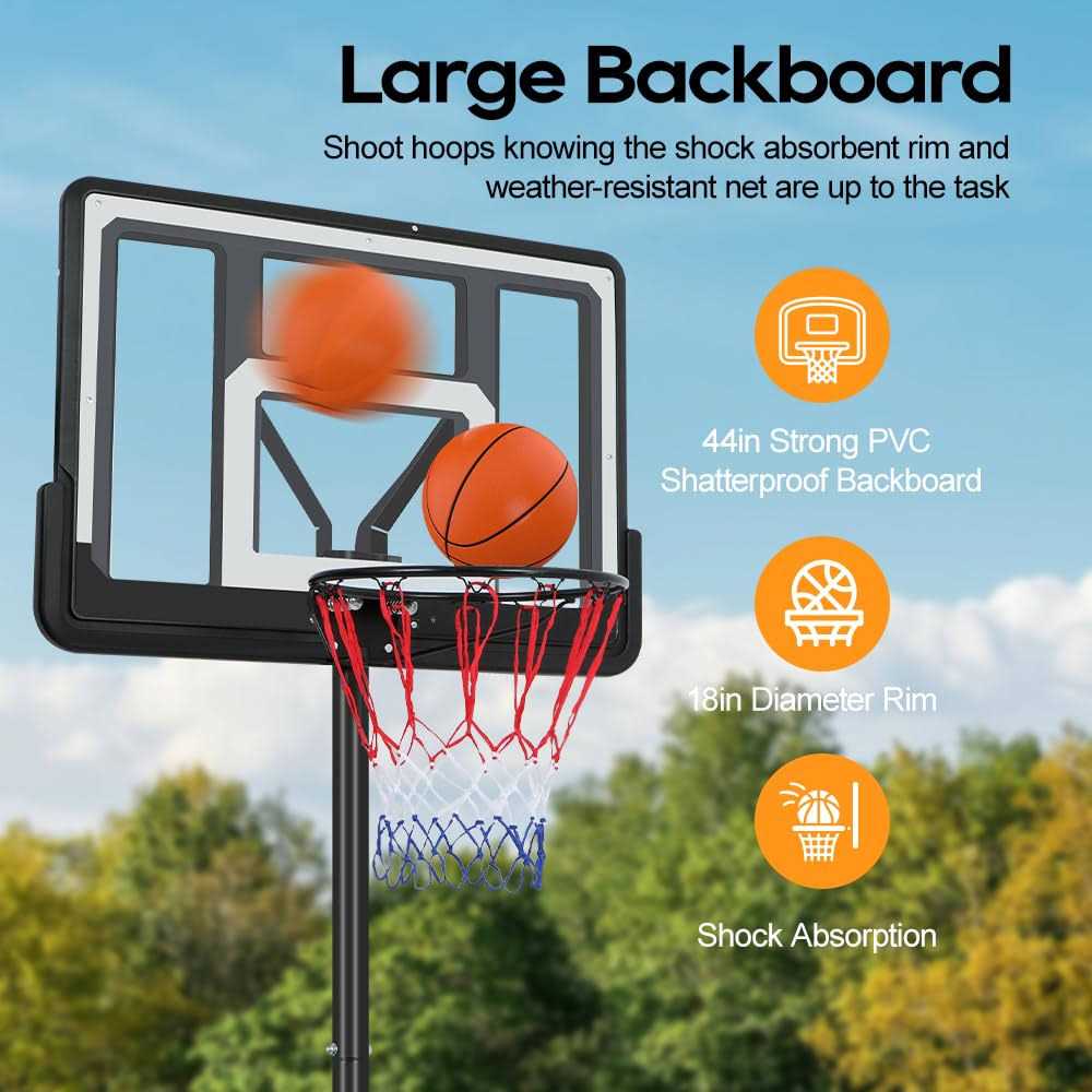 Basketball Hoop Outdoor 10FT Adjustable Height Hoop - Image 4