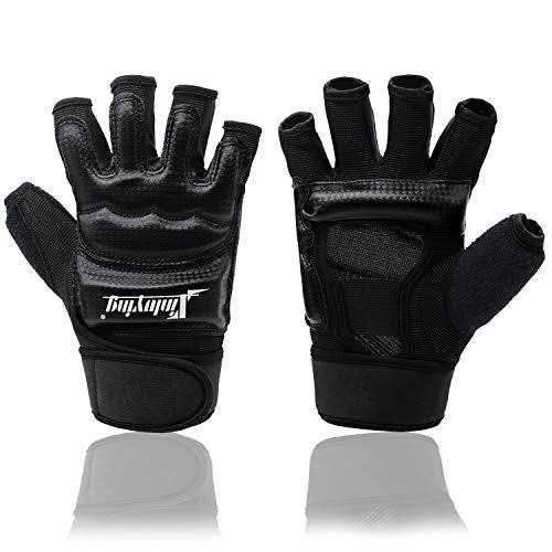 Xinluying Punch Bag Boxing Martial Arts MMA Sparring Grappling Muay Thai Taekwondo Training PU Leather Wrist Wraps Gloves - Image 5