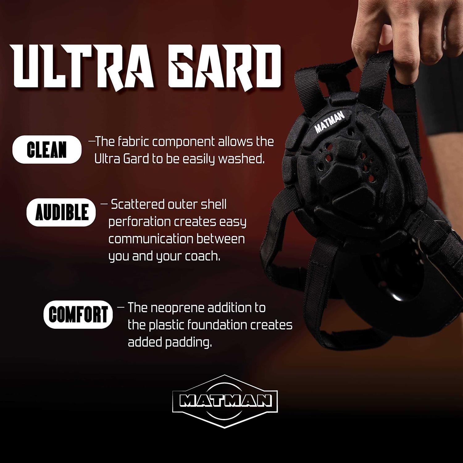 Alternative view of Matman Ultra Gard Wrestling Headgear Ear Guard Adult