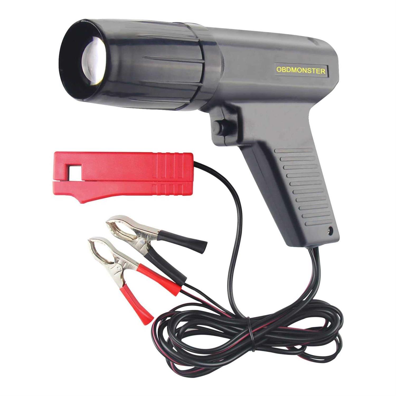 Obdmonster Ignition Timing Light 12V Strobe Lamp Inductive Petrol Engine Timing Gun Automotive Tool for Car Motorcycle Marine