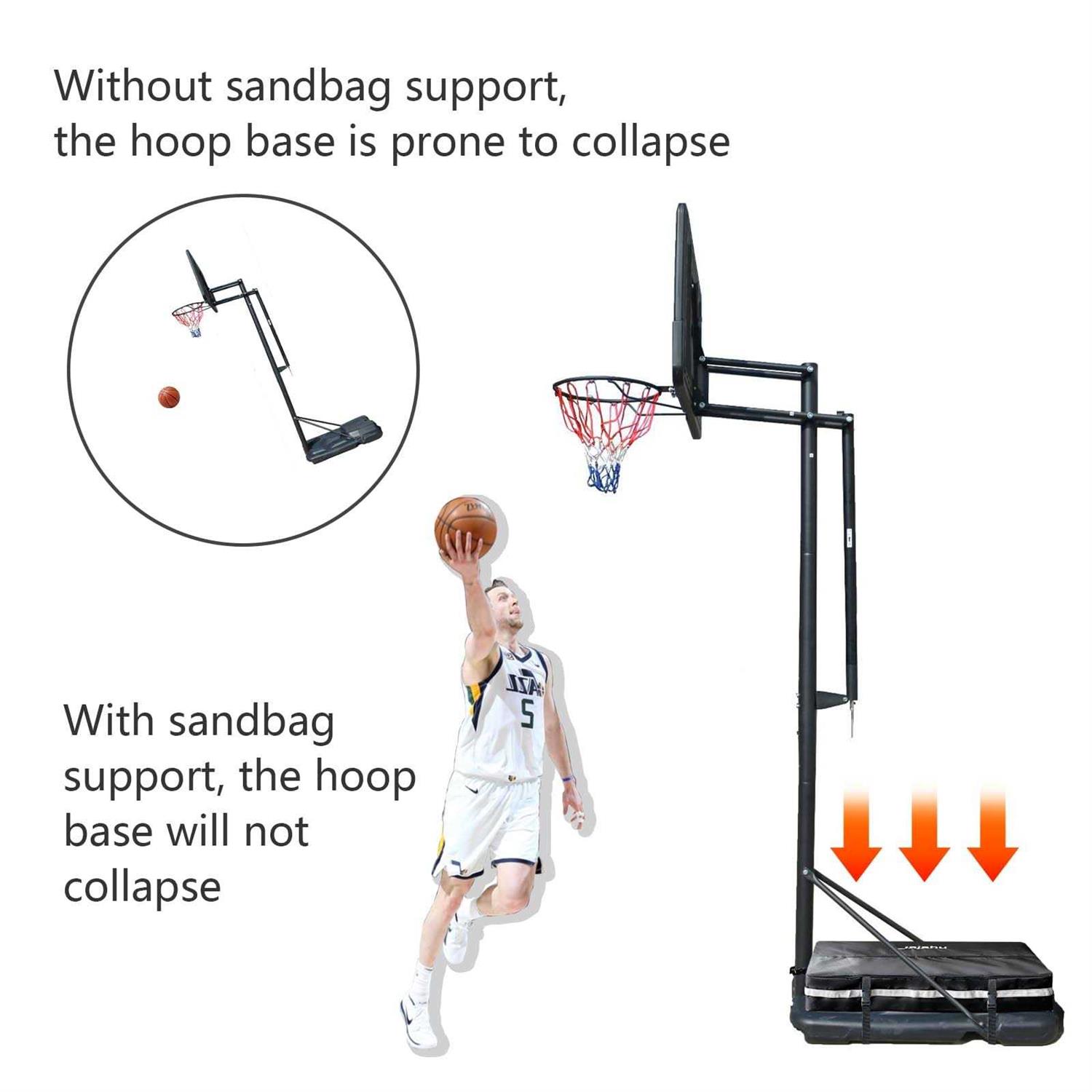 Jajahu Portable Weather-Resistant Heavy Basketball Sandbag Basketball Hoop Replacement Parts -Basketball Hoop Anchor Weight Can Withstand of Over - Image 4