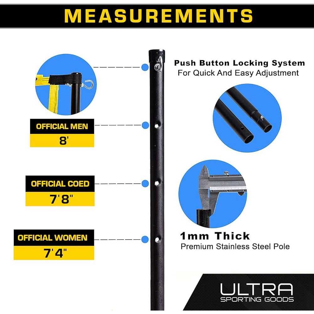 Ultra Sporting goods Volleyball Net Includes 32x3 Feet Regulation Size Net - Image 3