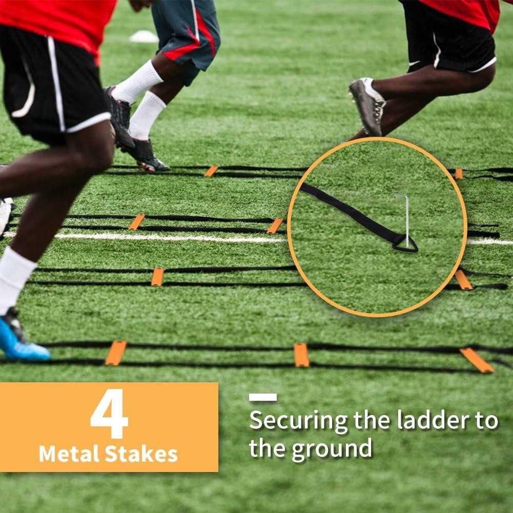 Yissvic Agility Ladder and Cones 20 Feet 12 Adjustable Rungs Fitness Speed Training Equipment - Image 3