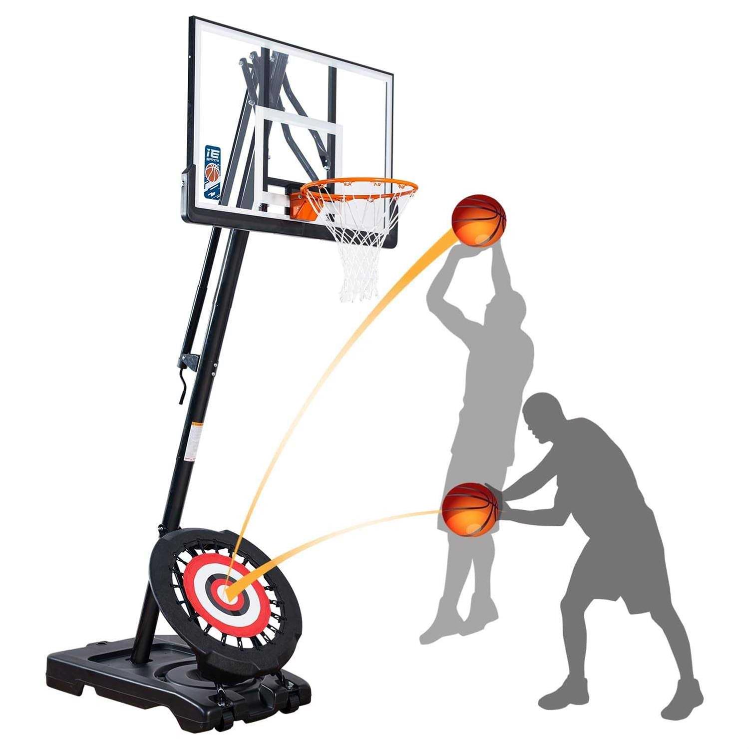 IE SPORTS Basketball Hoop Outdoor Easy Height Adjusted 7.5-10ft, Portable Basketball Hoop Goal System for Kids and Adults