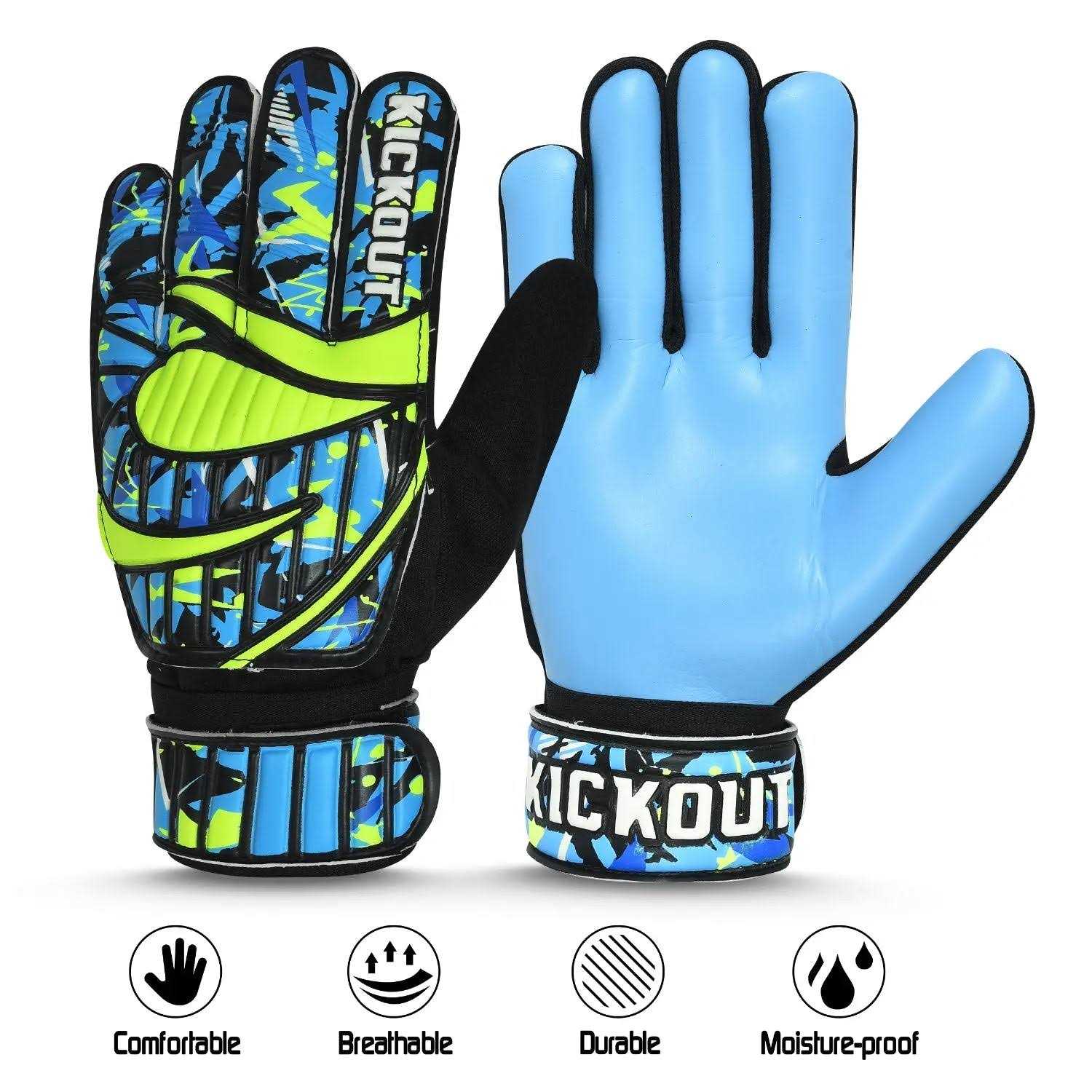 Alternative view of Kickout Premium Soccer Goalie Gloves Funky Goalkeeper Gloves with 3mm Latex for Super Grip & Protection