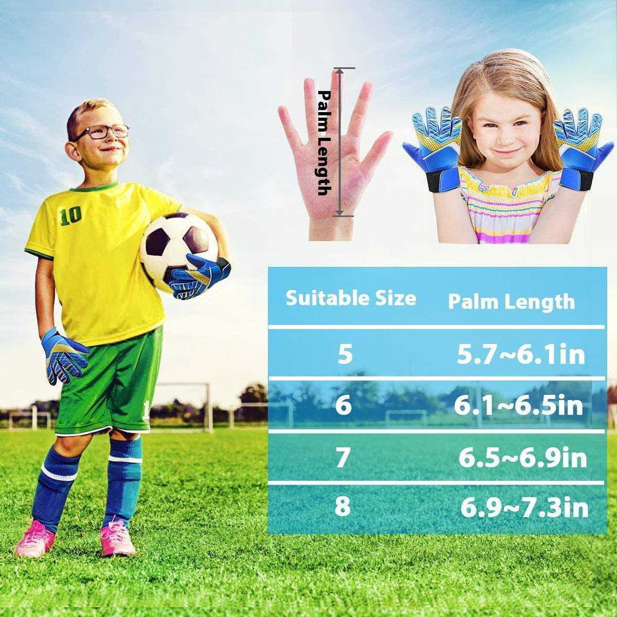 Alternative view of Jalunth Goalkeeper Goalie Soccer Gloves Kids Youth Goal Keeper Field Player Glove Boys Girls Ages 4-6 Years Old Anti-Slip Latex Palm Soft Pu Hand Back