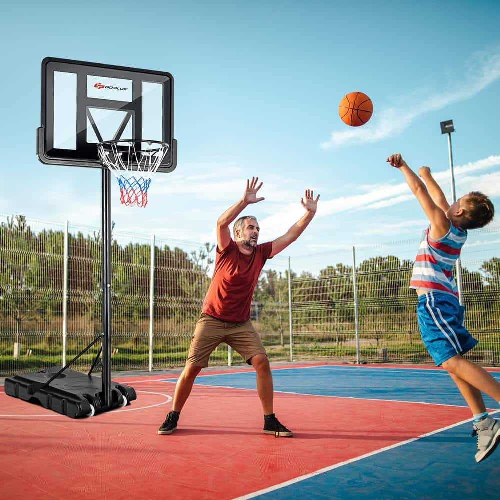 Costway Portable Basketball Hoop Stand Adjustable Height W/Shatterproof Backboard Wheels - Image 2
